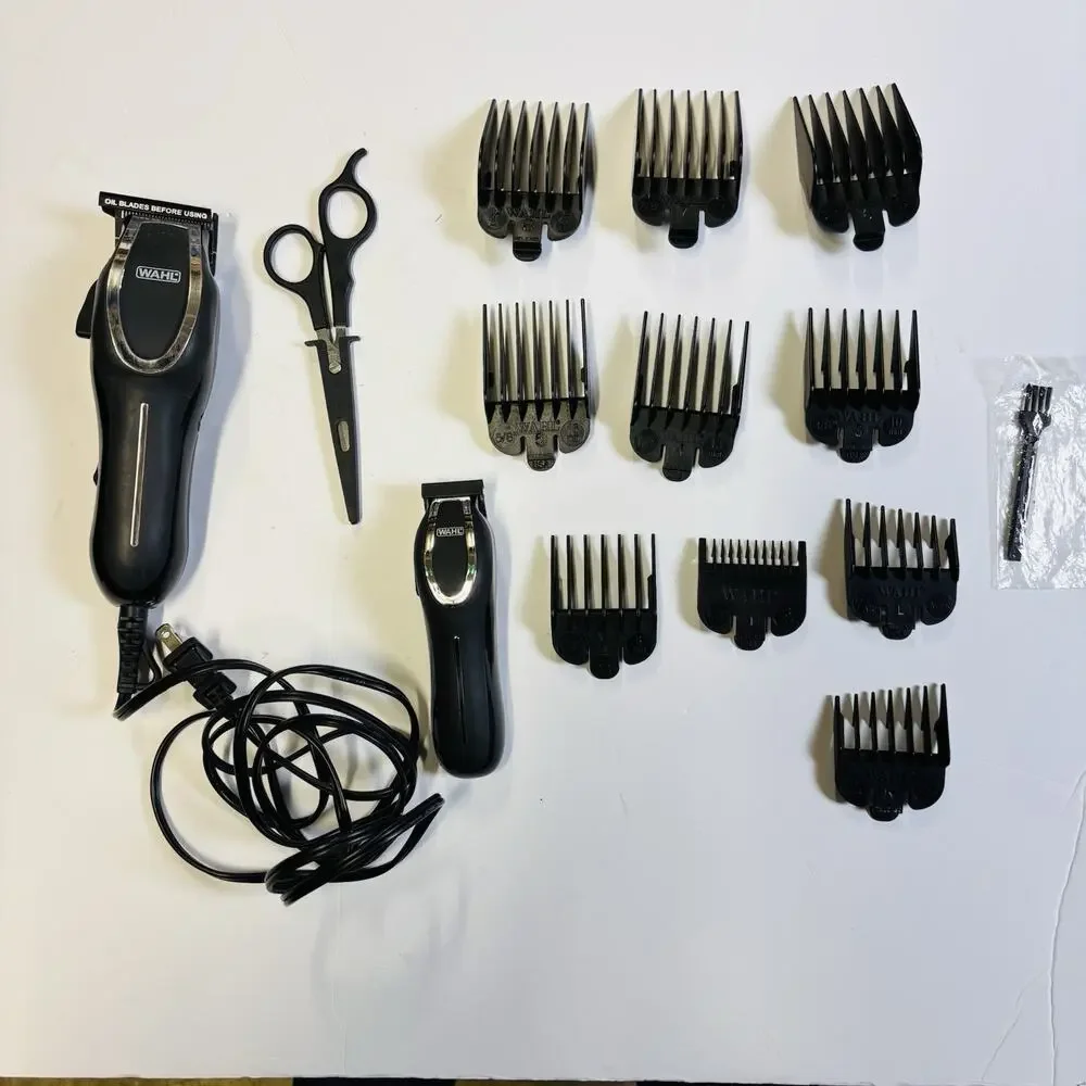 Wahl HairCut Combo Haircutting Kit - 14 Pieces. Clean! Works. Tested.